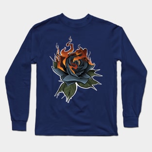 Flaming Rose Long Sleeve T-Shirt